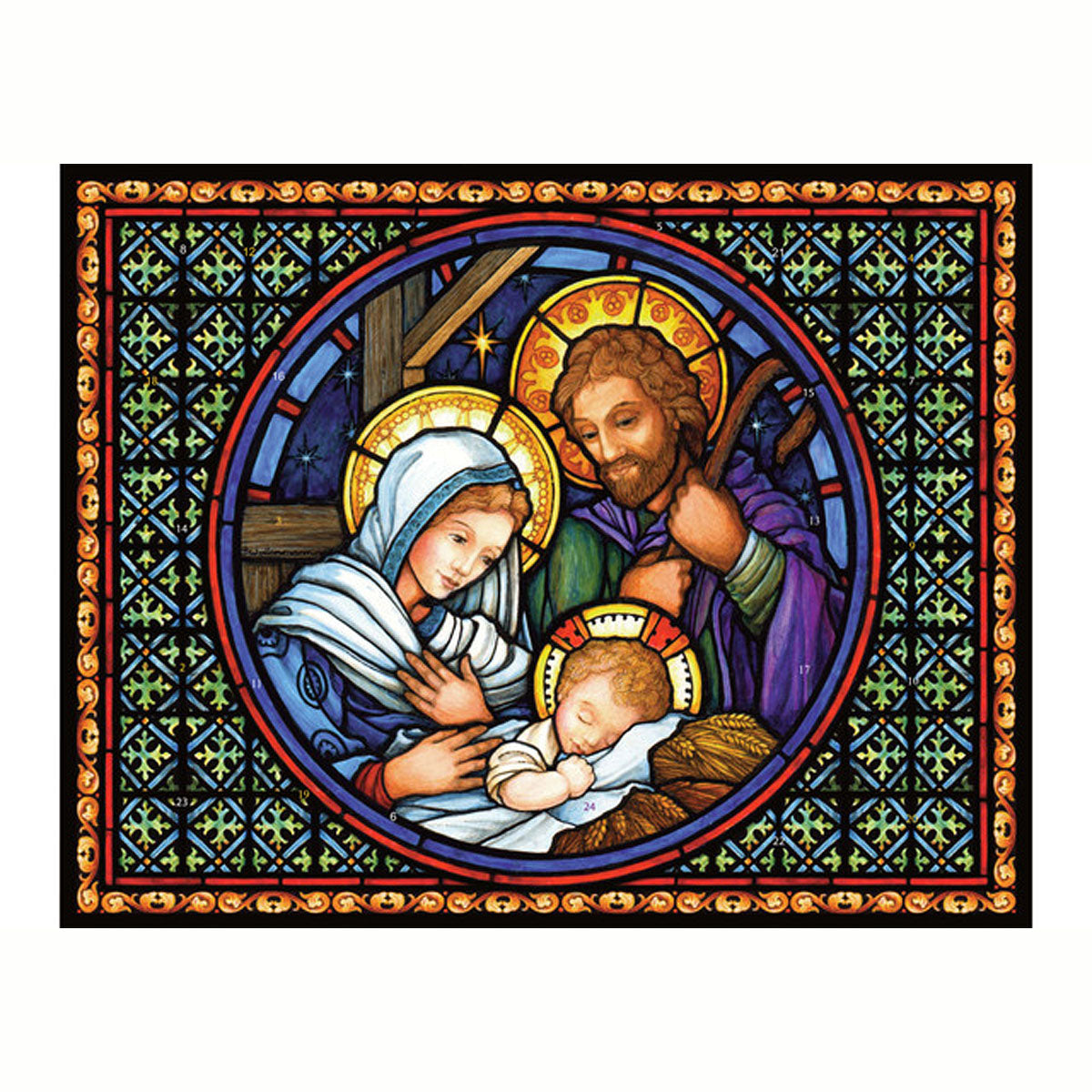 Holy Family Stained Glass Advent Calendar 791