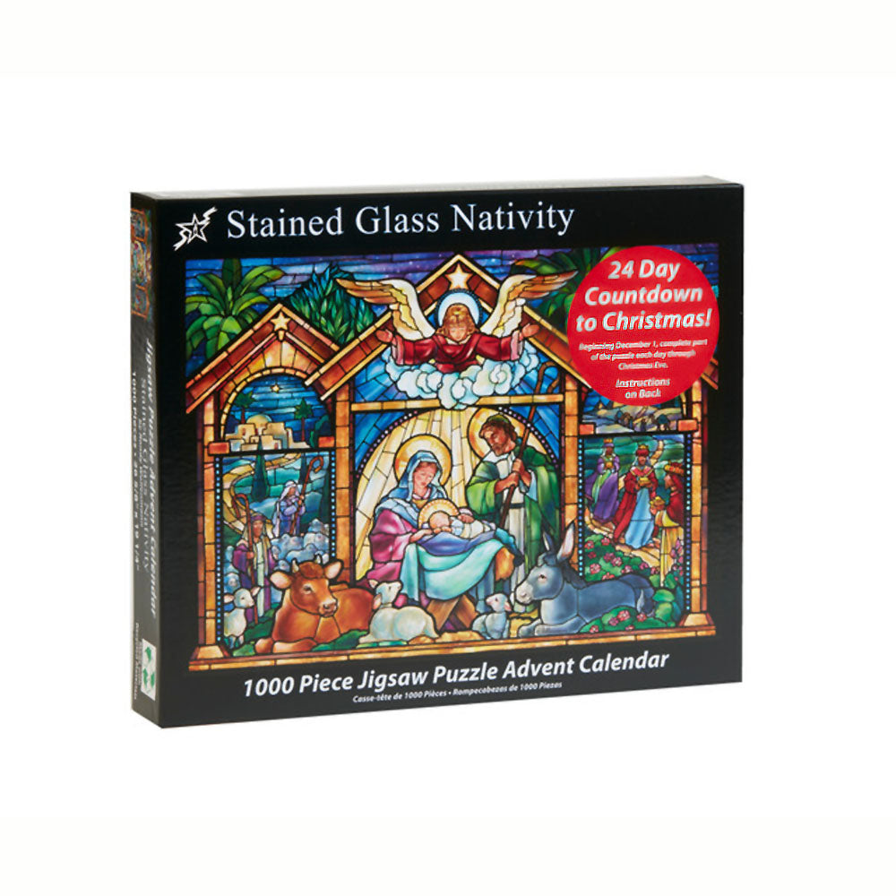 Stained Glass Nativity Jigsaw Puzzle 1000 pieces