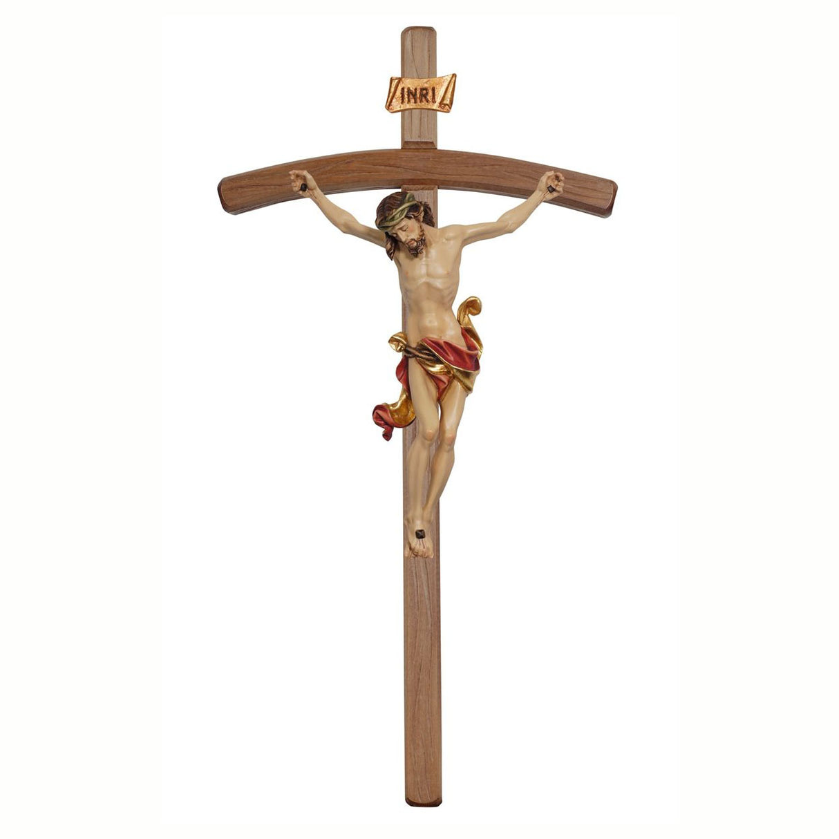 18.5 inch Leonardo Crucifix with Resin Color Red Sash