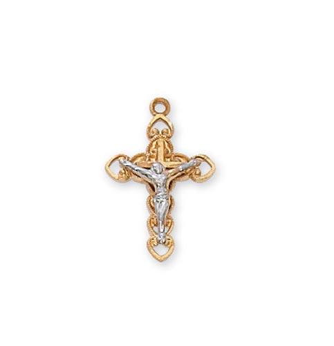 Small Gold Plated Sterling Crucifix no. JT9112