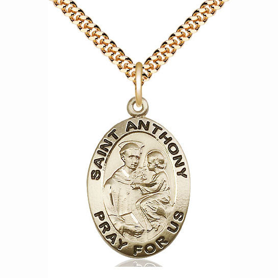 Gold Filled St Anthony of Padua Pendant 4021GF/24G