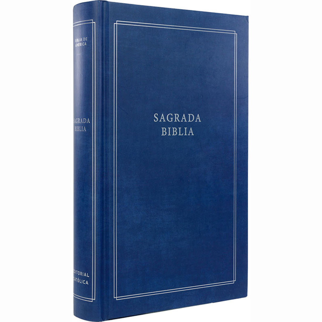 Sagrada Biblia Católica, Tamaño personal,Tapa dura, Azul, con Índice