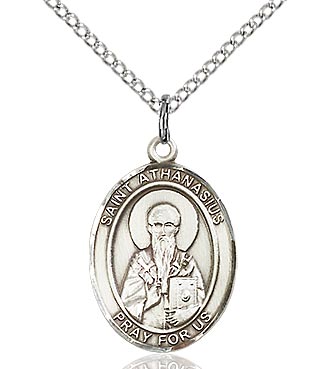 St. Athanasius Sterling Silver Medal 7296SS24S