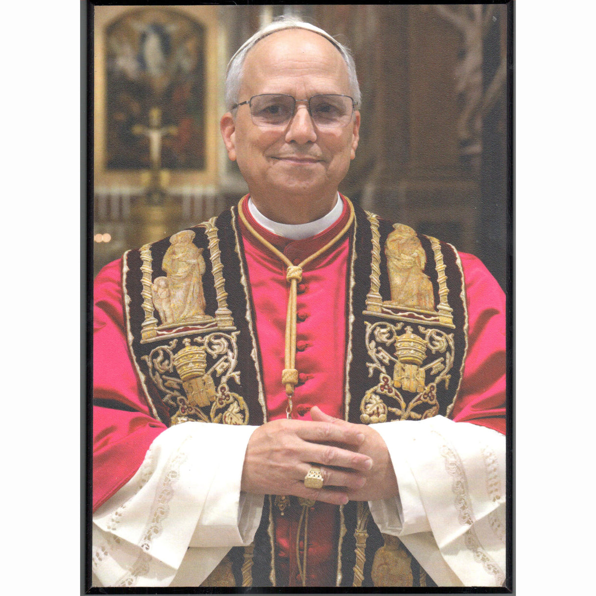 Pope Leo XIV Official Plaque Large 8x10