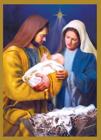 Rafton Holy Family His Only Son Christmas Cards - 10 ct