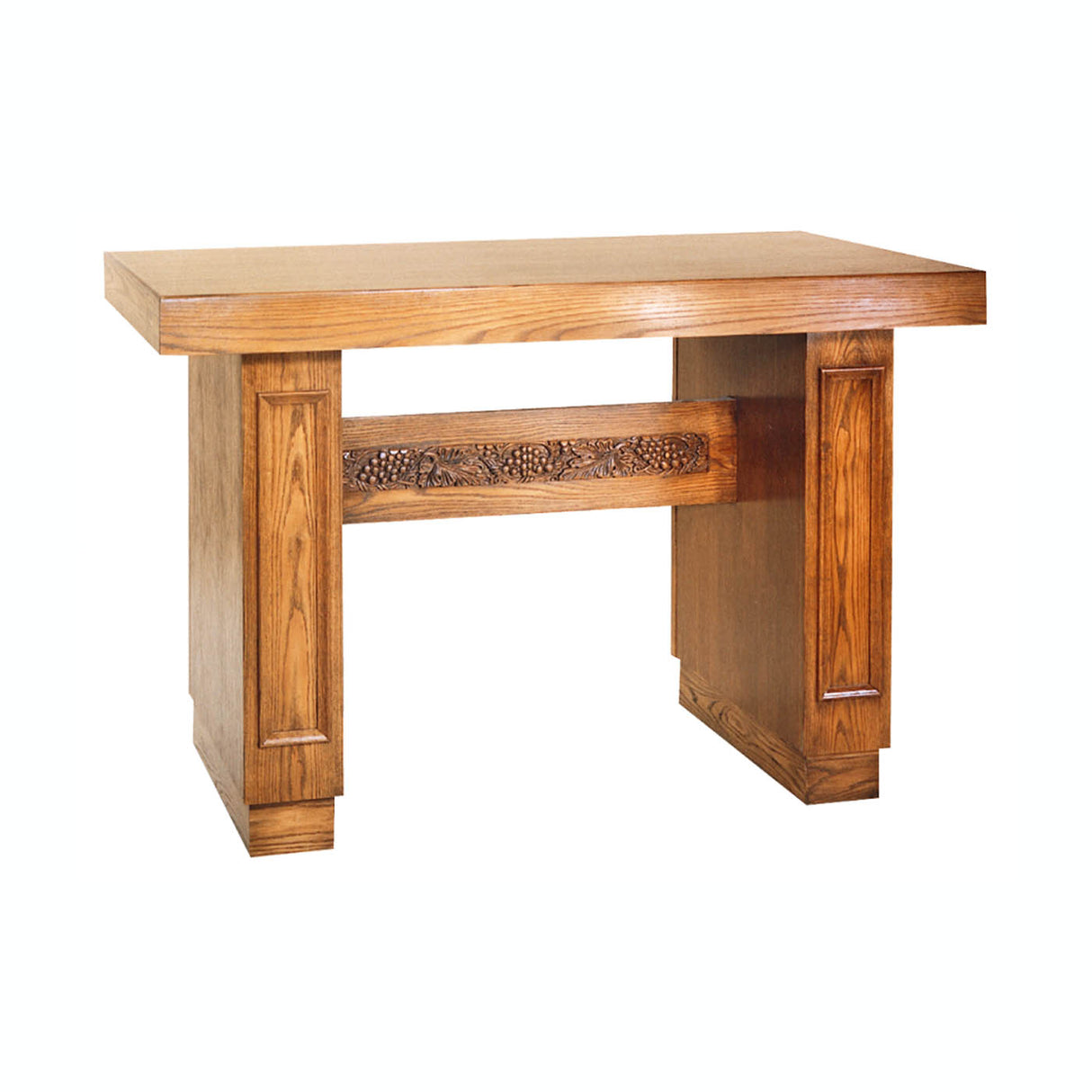 Table Altar with Grape Vine Carved Cross Bar 417