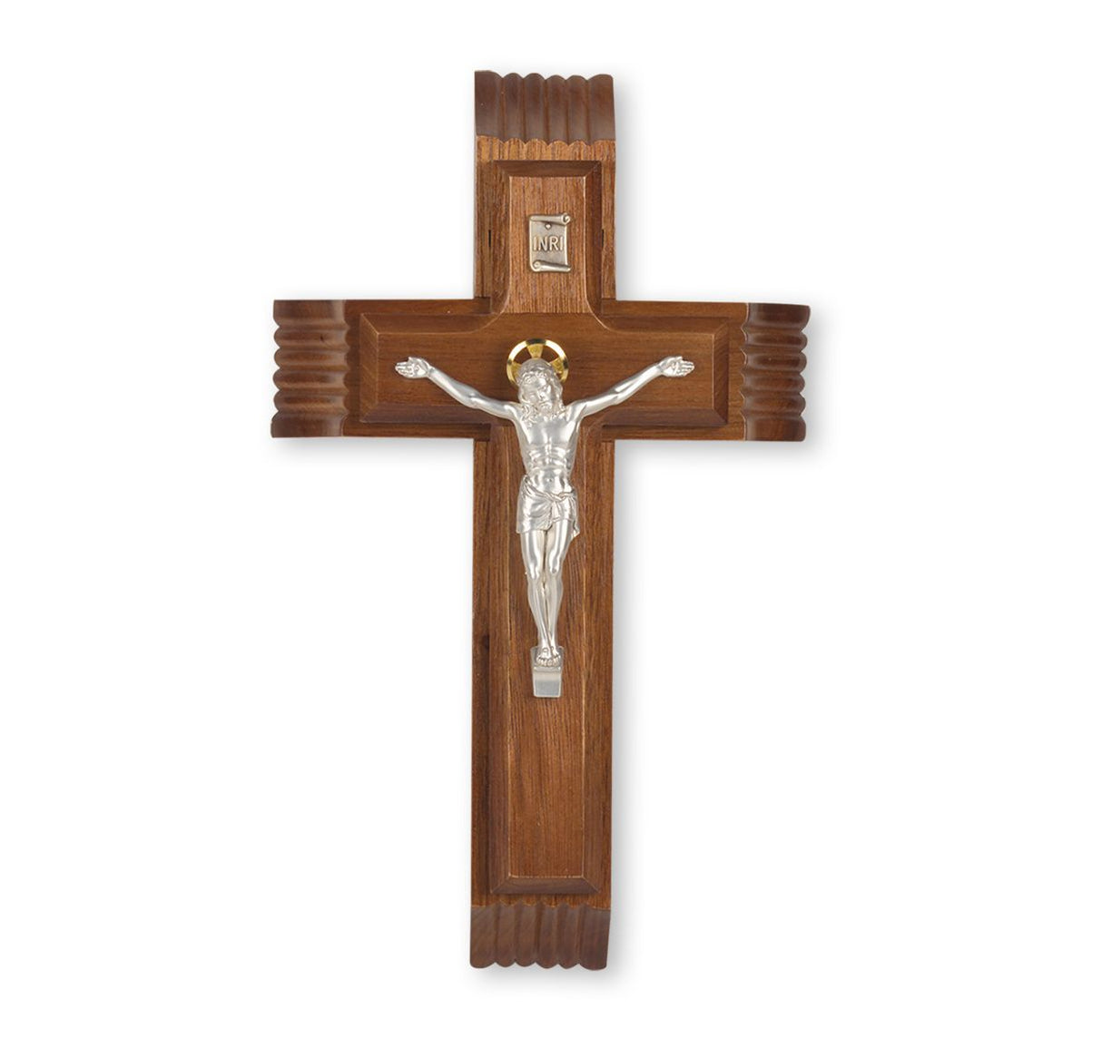 10 inch Walnut Sick Call Crucifix 42A-10W6