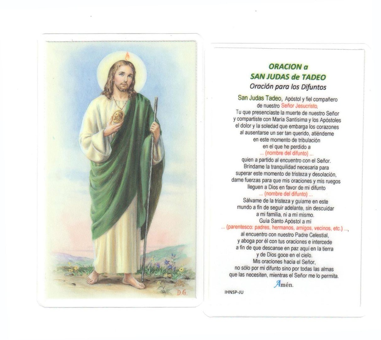 Tarjeta de Oración a San Judas - Laminated