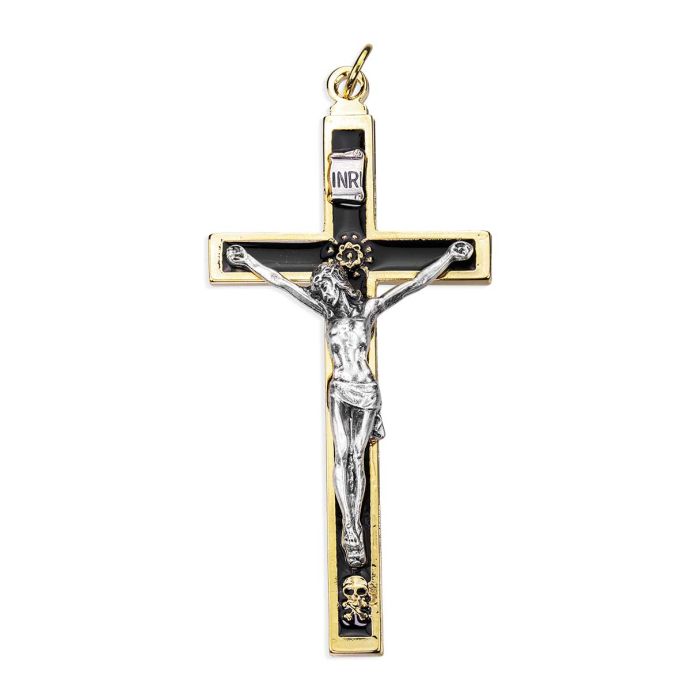4-5in 2-tone Golgotha Funeral Crucifix