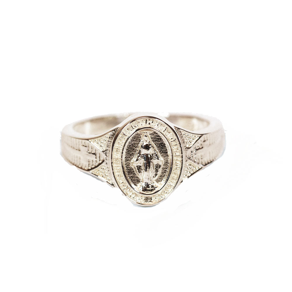 Sz 6 Sterling Silver MIraculous Medal Ring 0520MSS6
