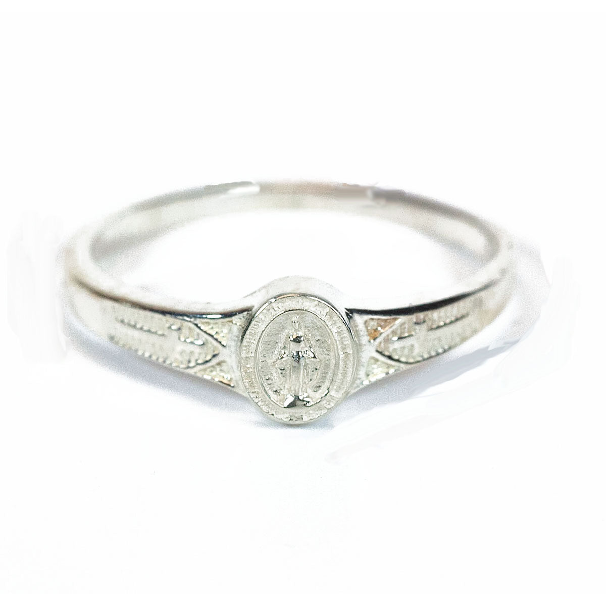 Child's Sz 4 Sterling Silver MIraculous Medal Ring 0511MSS4