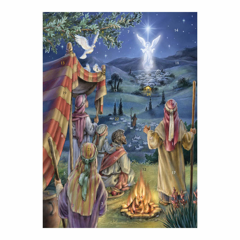 Nativity Greeting Card Advent Calendar with Envelope BB426
