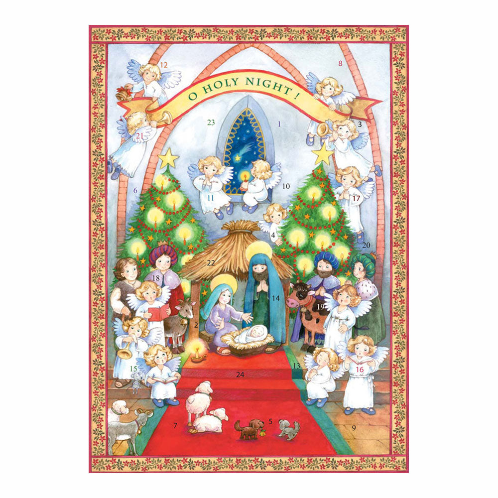 Children's Nativity Greeting Card Advent Calendar with Envelope BB405