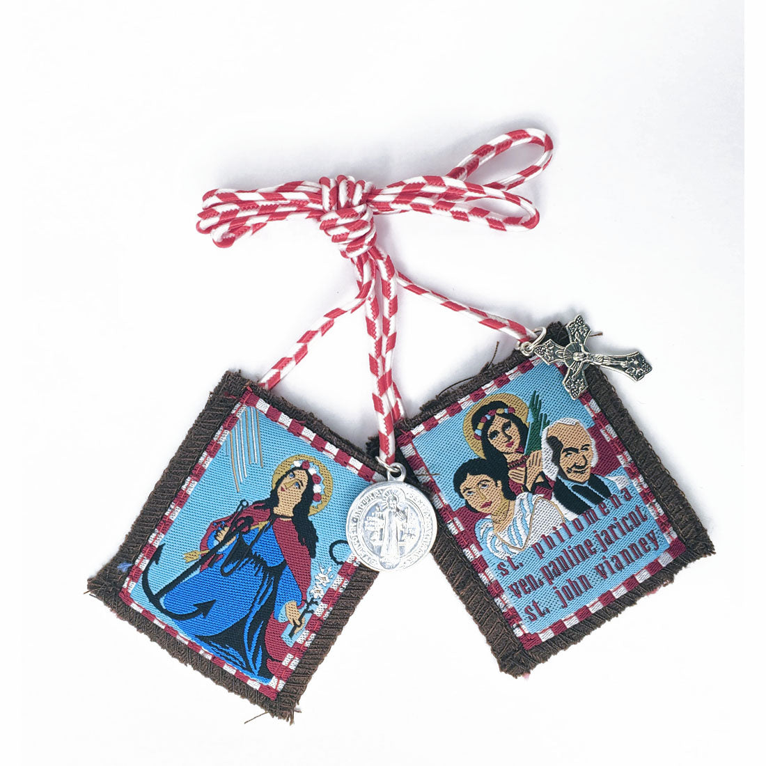 St Philomena Scapular- St. Benedict Jubilee Medal & Crucifix