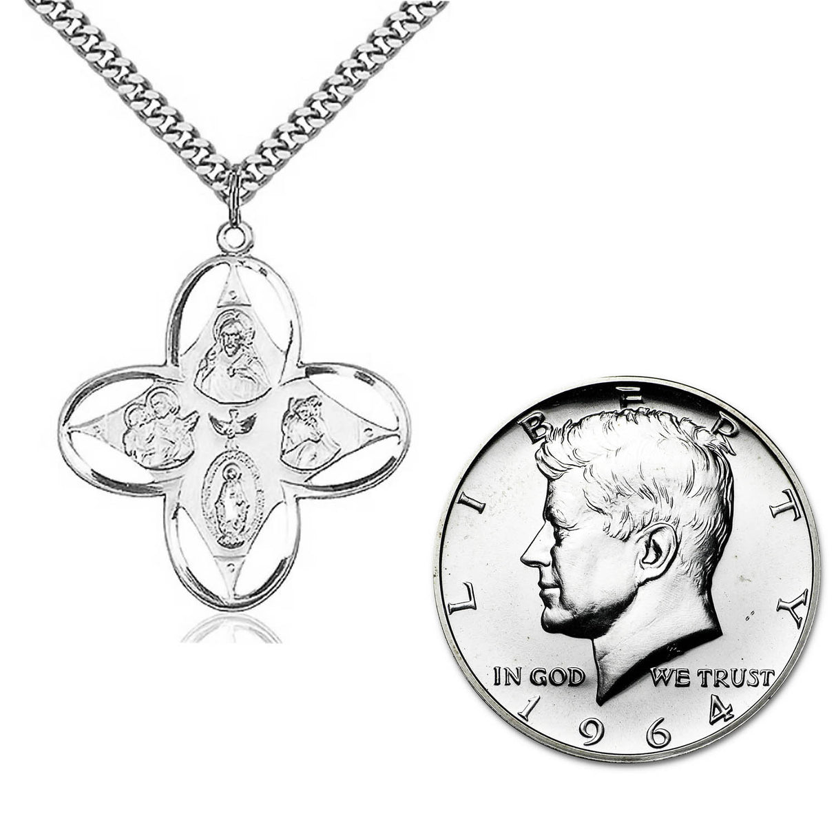 Sterling Silver 4-Way Pendant 0039SS24S