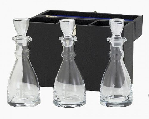 8 inch Chrismatory Set with Leather Case by Alviti Creations