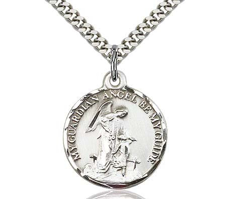 Guardian Angel Sterling Silver Medal 0341SS24S