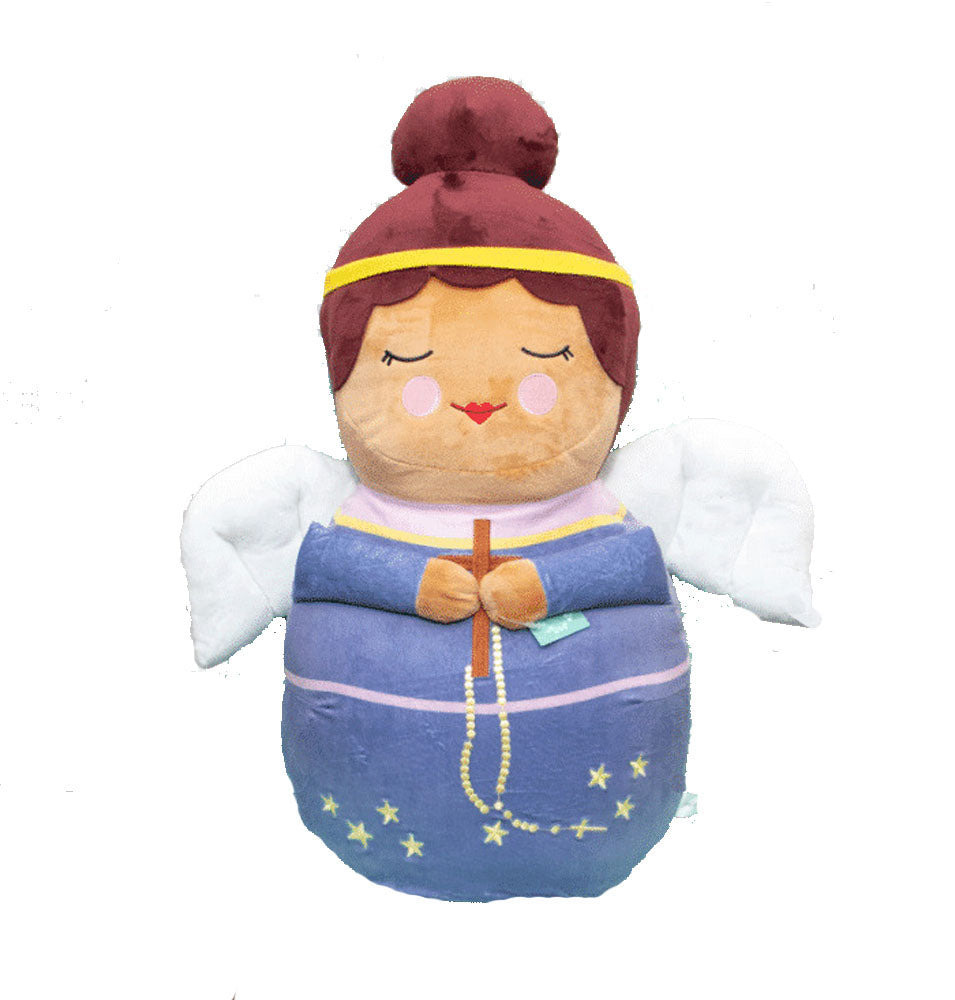 Jumbo Brunette Guardian Angel Plush Shining Light Doll