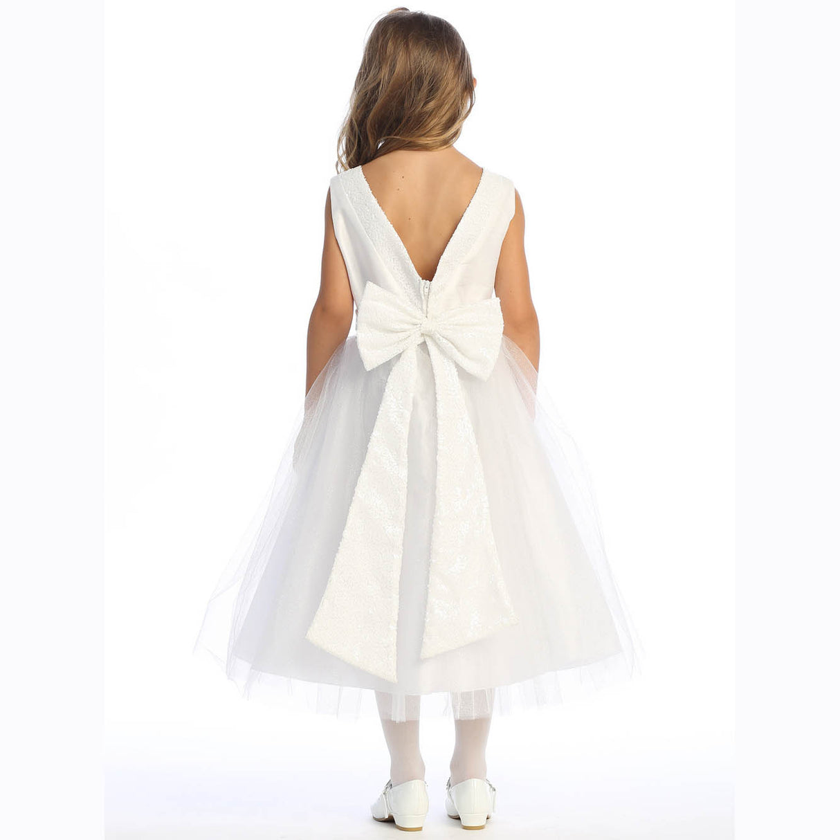 Sleeveless Baptism Dress for Toddlers BL255B