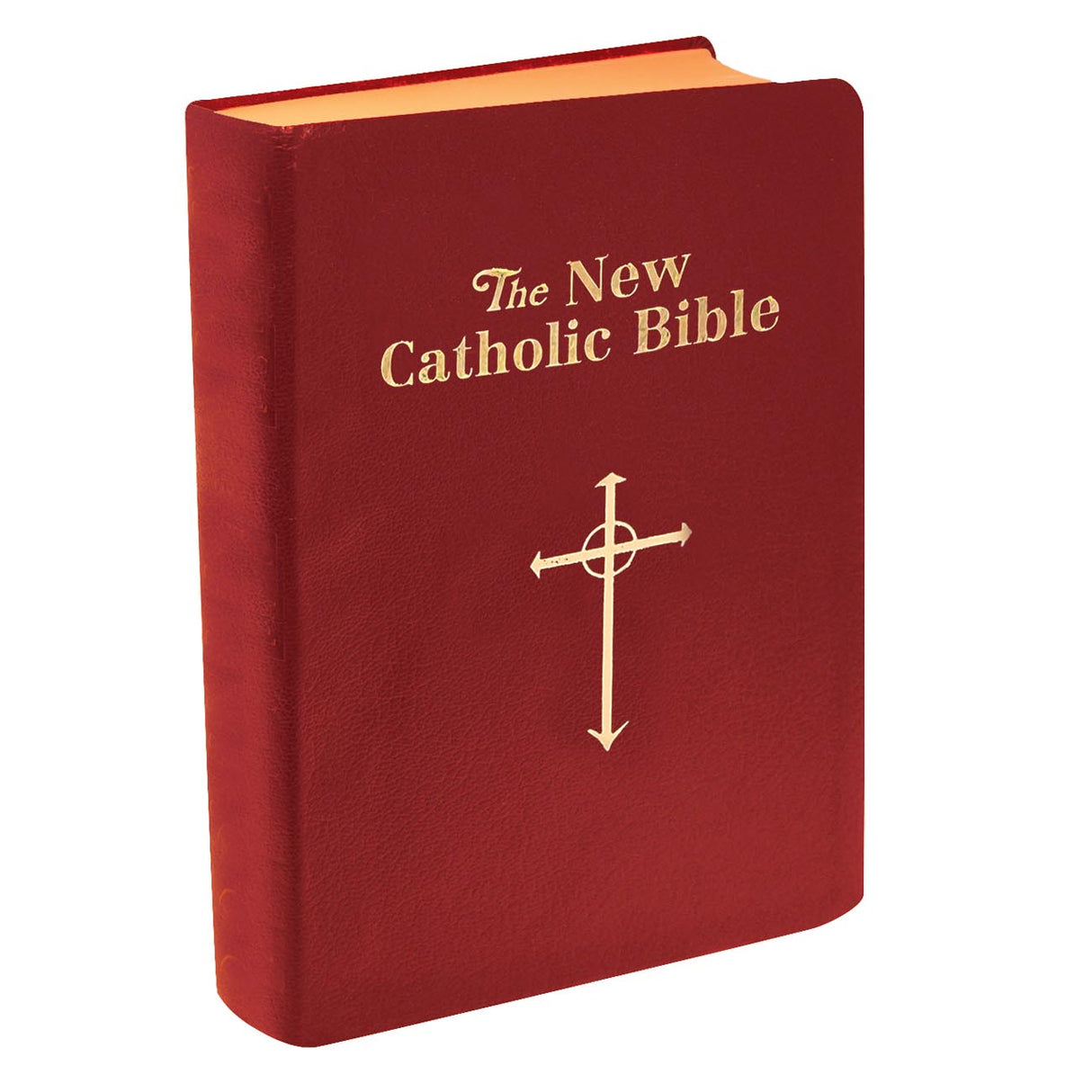 Burgundy Imitation Leather Travel Size Catholic Bible 606/10BG