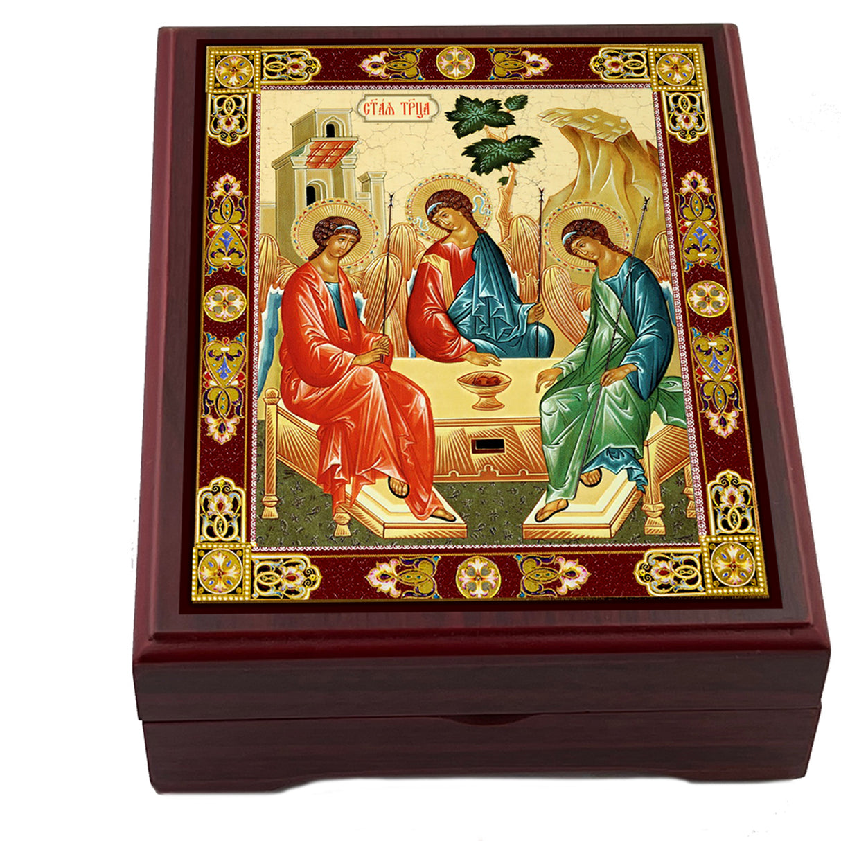 Holy Trinity Icon Rosary or Keepsake Box