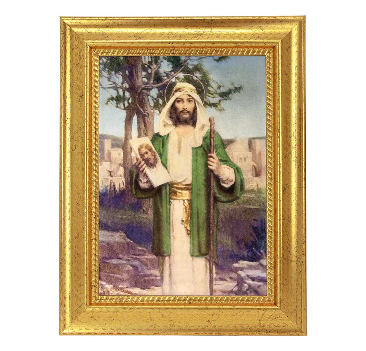 5x7 inch Chambers: St Jude Textured Art in Gold Frame