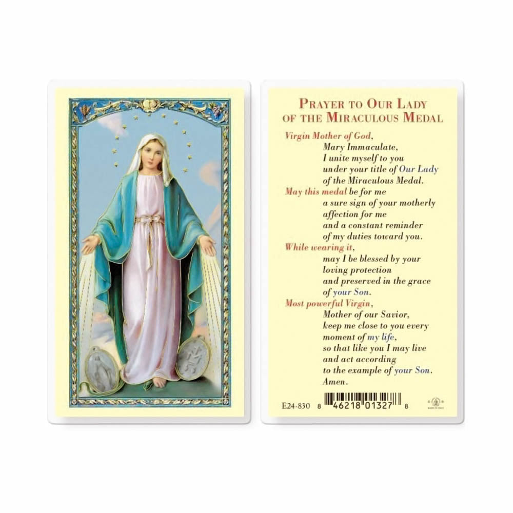 Our Lady of the Miraculous Medal Holy Cards E24-830