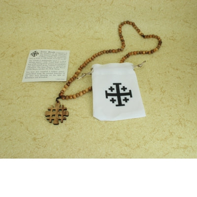 Olivewood Jesus Prayer Beads in Muslin Bag