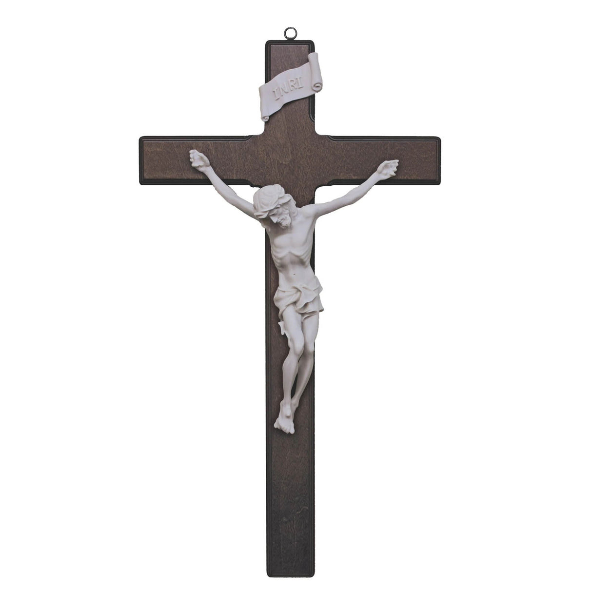 25.5 inch White & Birch Crucifix from Italy