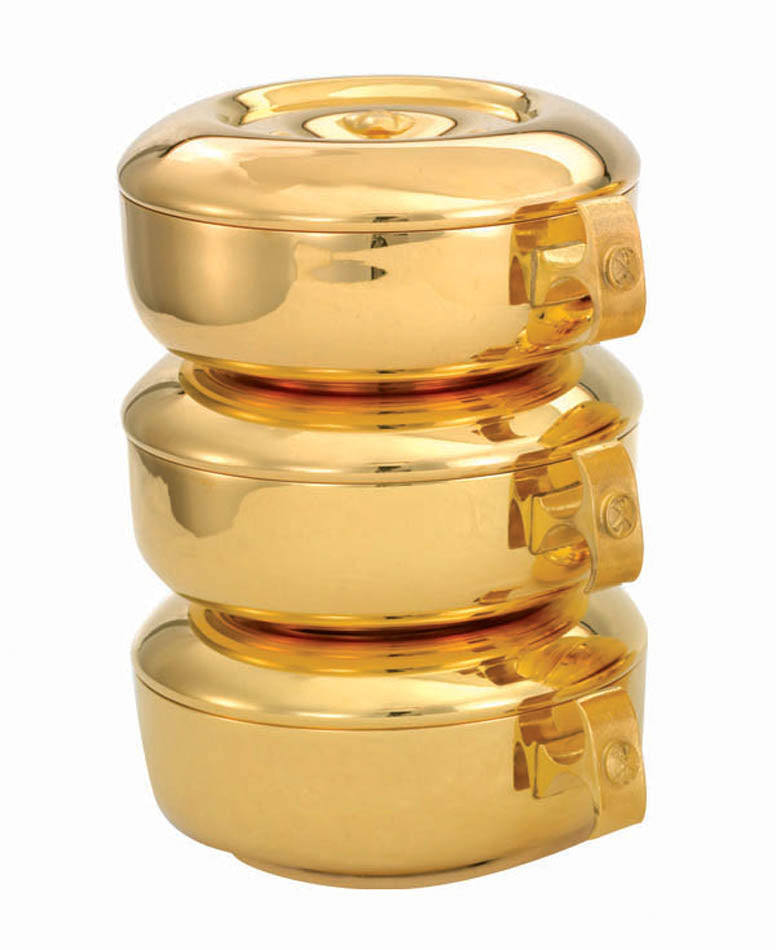Large Stacking Gold Plate Ciborium 449G