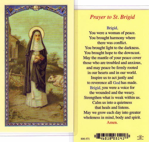 Saint Brigid Holy Cards - 800-571