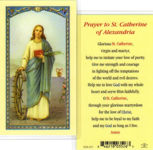 Saint Catherine of Alexandria Holy Cards - E24-415