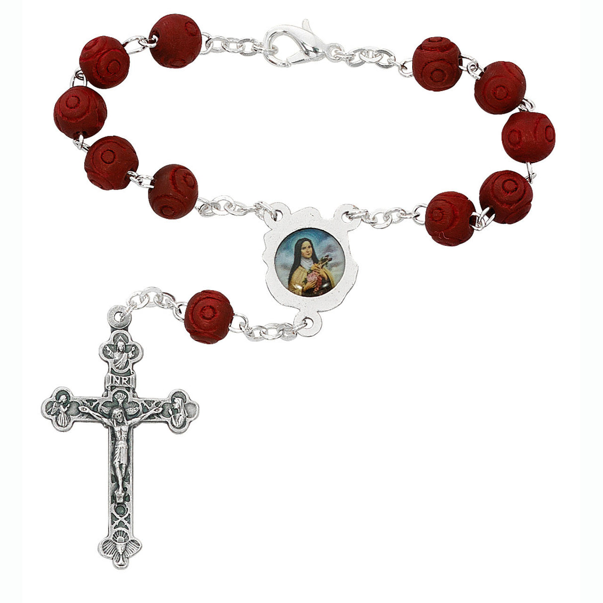 St Therese Photo Auto Rosary AR2C