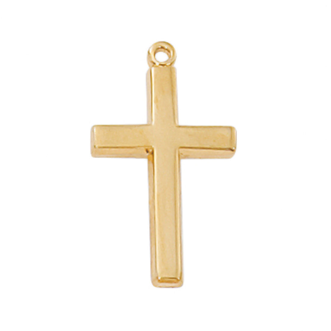 3/4 inch Gold Plated Stering Cross Pendant J7001