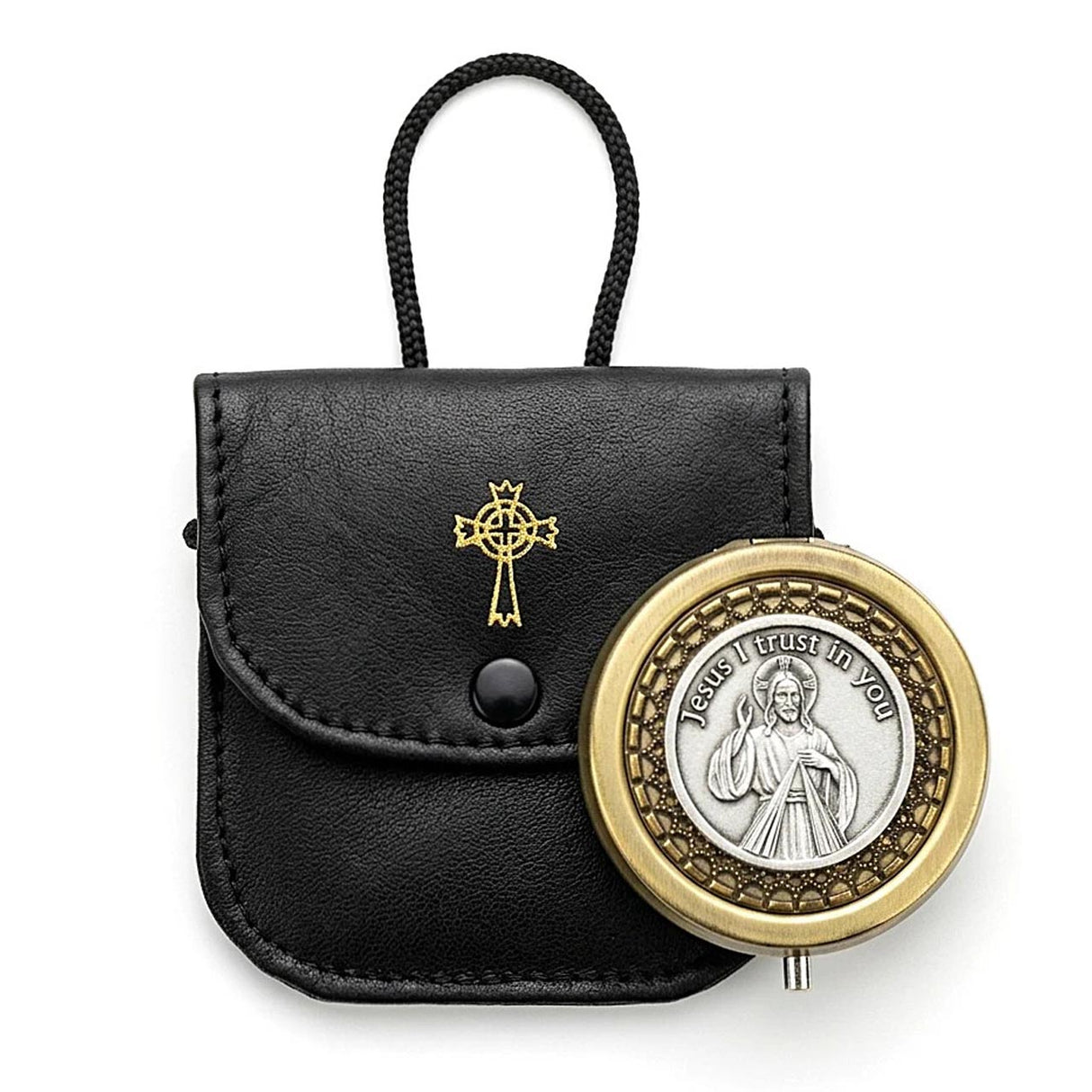 Divine Mercy Pyx 8 Host, Leather Burse 7923/9504/S