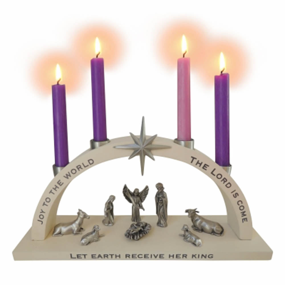 Joy to the World Mini Advent Arch Candle Holder AD152