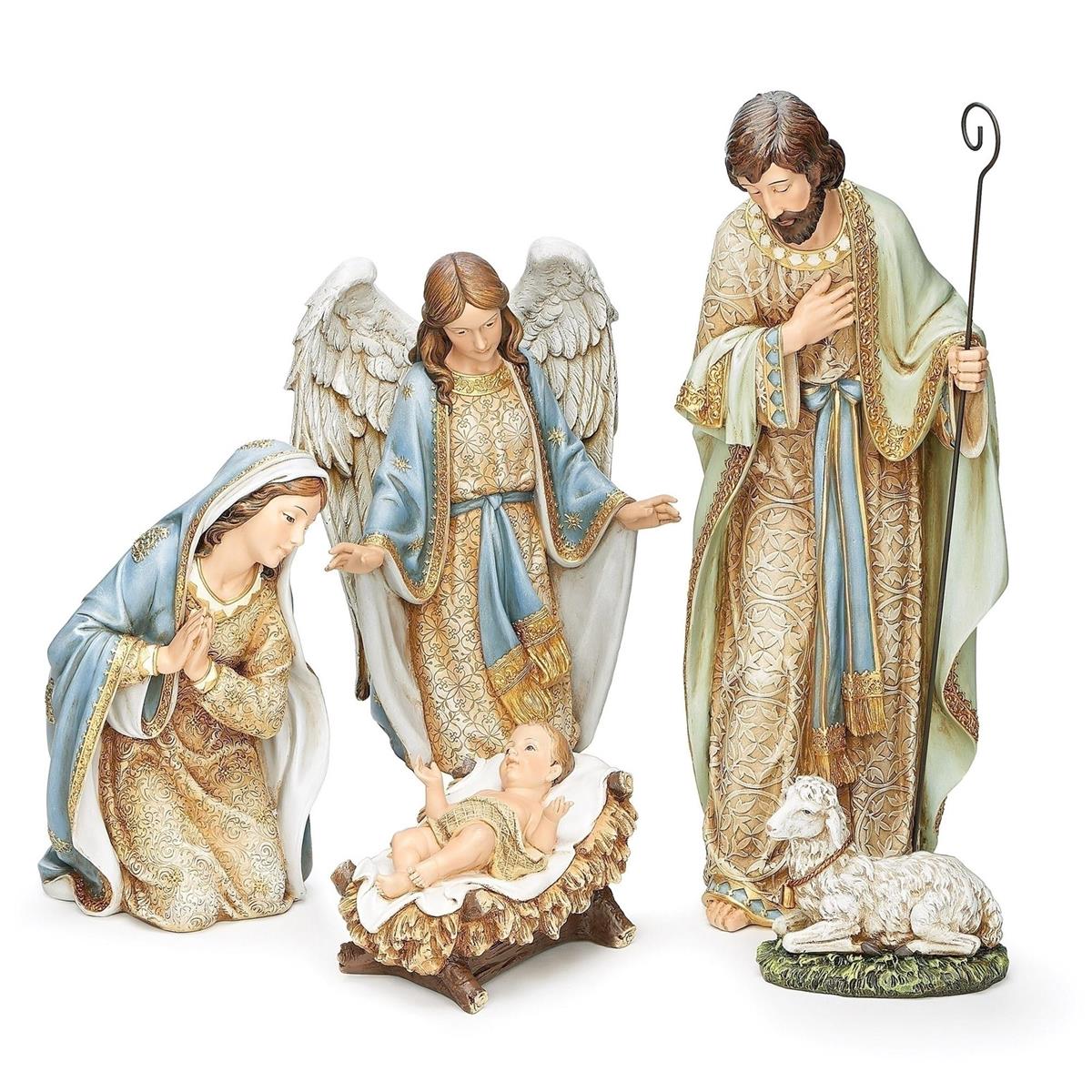 21.75" Joseph Studio Blue & Champagne Nativity 633226