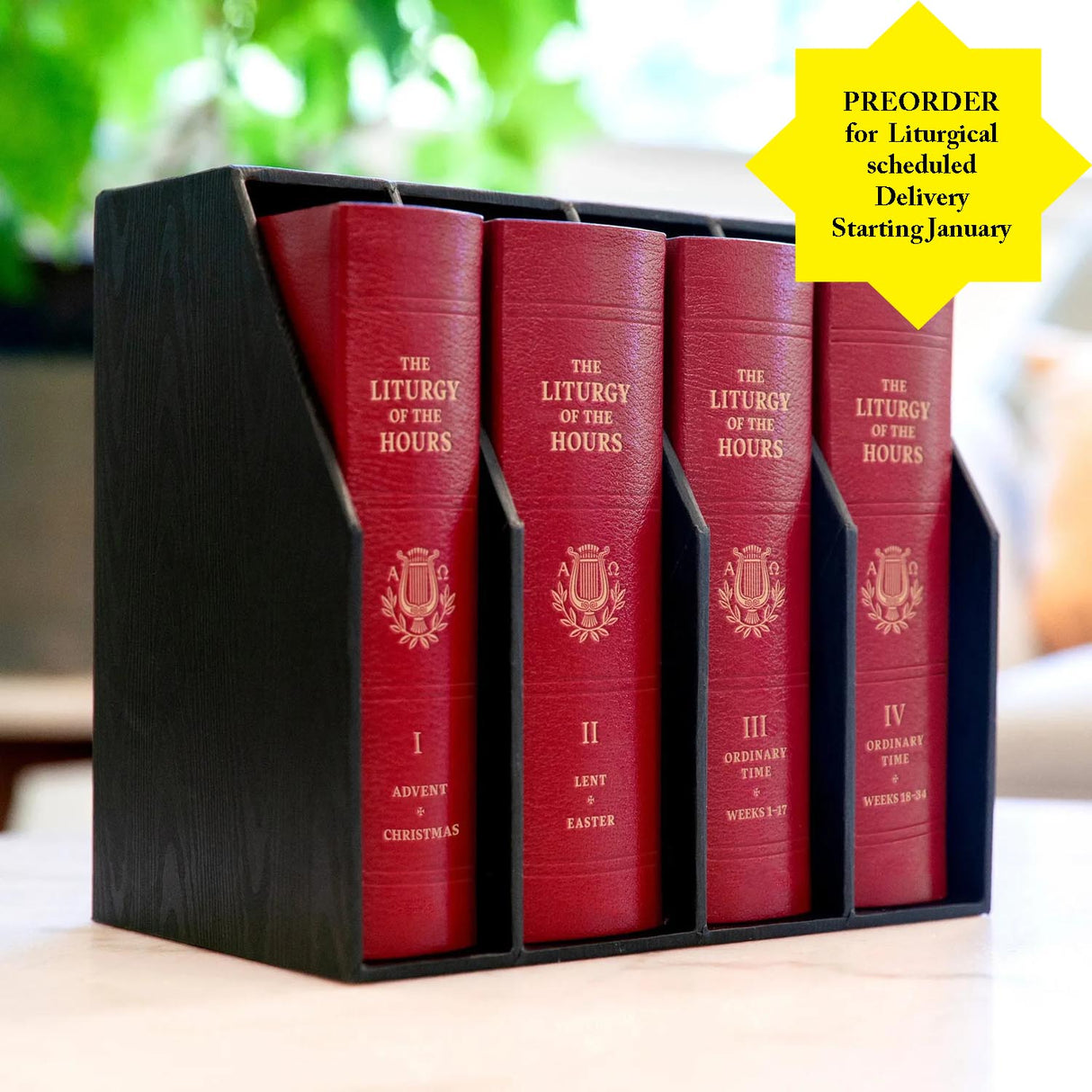 4 Volume Liturgy of the Hours 2nd Edition - Standard Print Leather Binding
