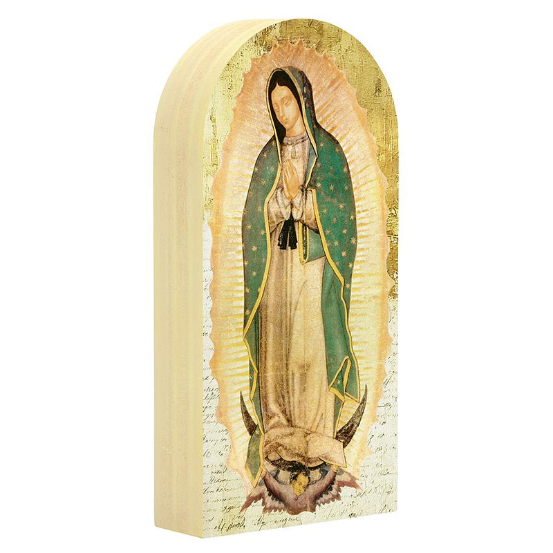 6x3" Our Lady of Guadalupe Arched Block Plaque
