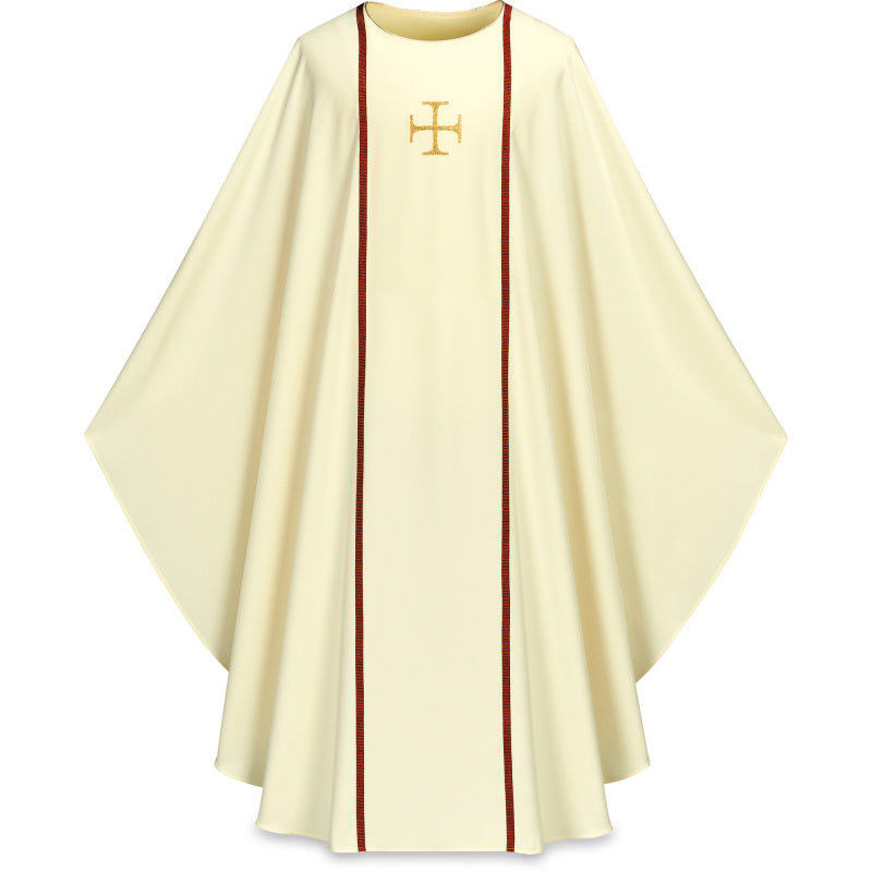 Pius Embroidered Cross Chasuble no. 3576