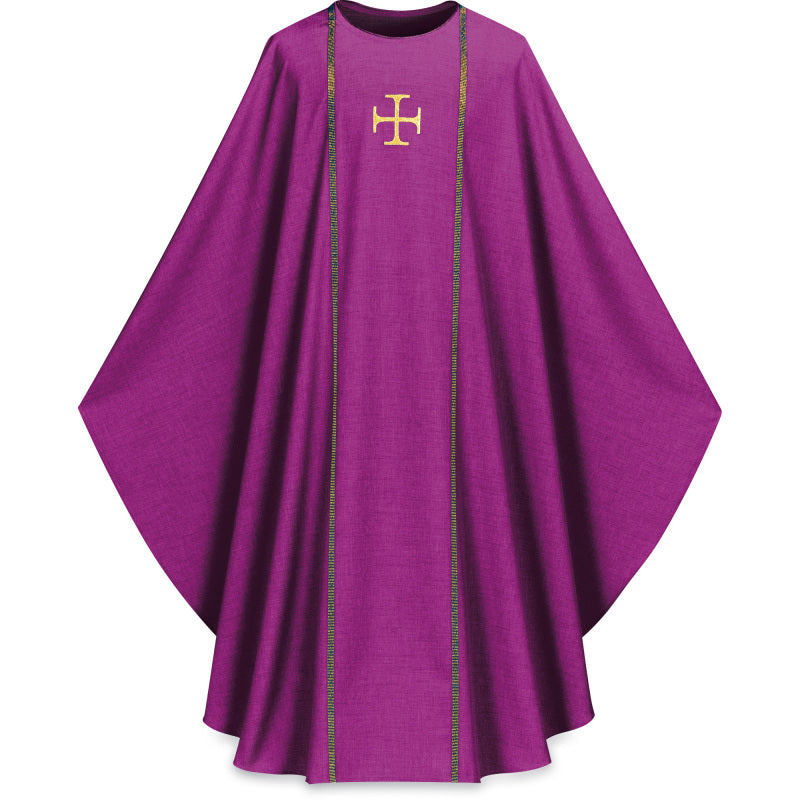 Pius Embroidered Cross Chasuble no. 3576