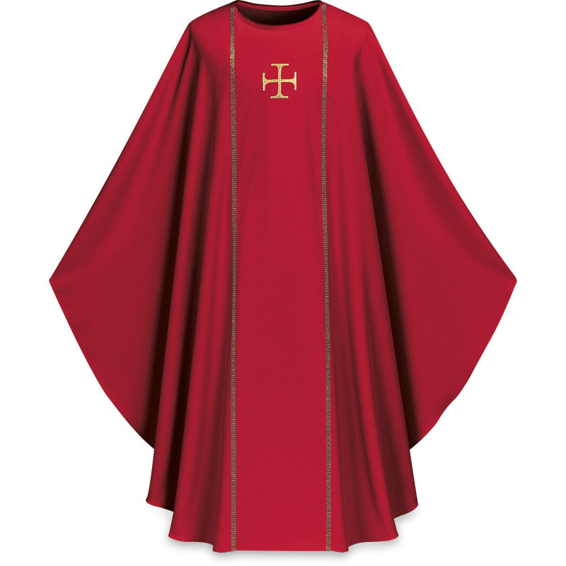 Pius Embroidered Cross Chasuble no. 3576