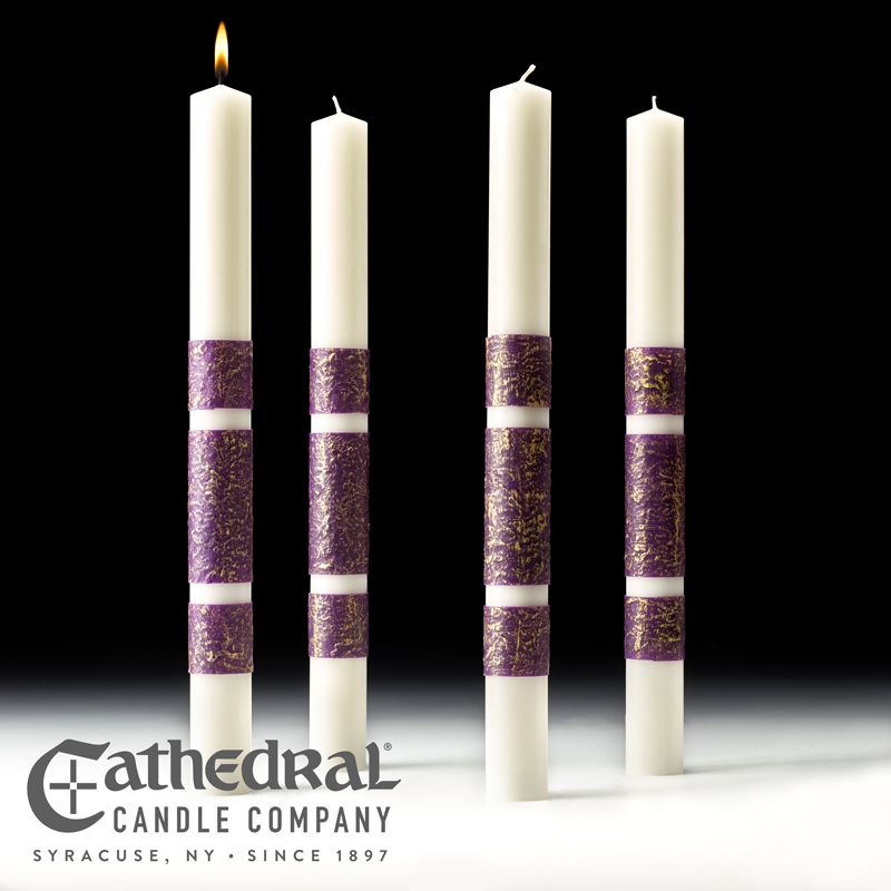 Deluxe ArtisanWax All Purple Advent Candle Sets for Churches