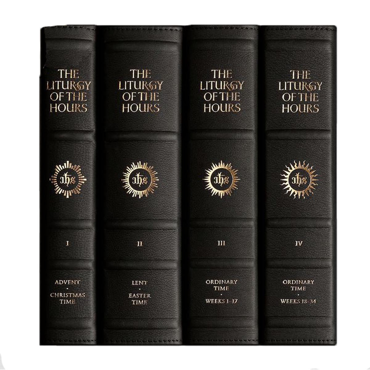 4 volume set Liturgy of the Hours - Standard Natural Grain Leather