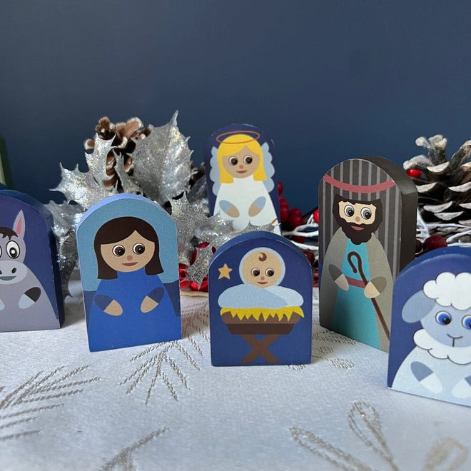 Nativity Playset 13 pc MDF