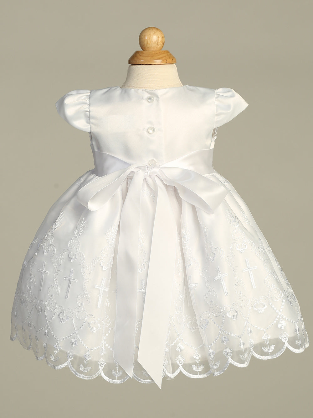 Crystal Baptism or Christening Dress with Bonnet