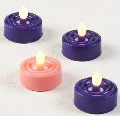 LED Advent Tealight Candles (4 piece set)