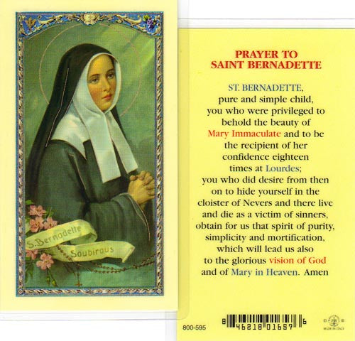 Saint Bernadette Holy Cards - 800-595