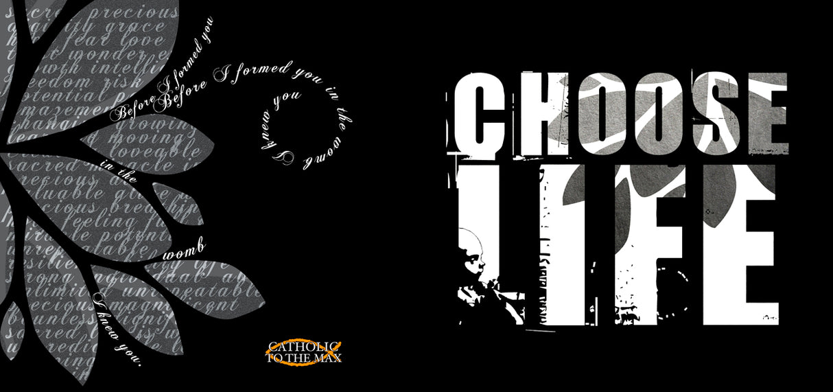 Choose Life Black and White Mug