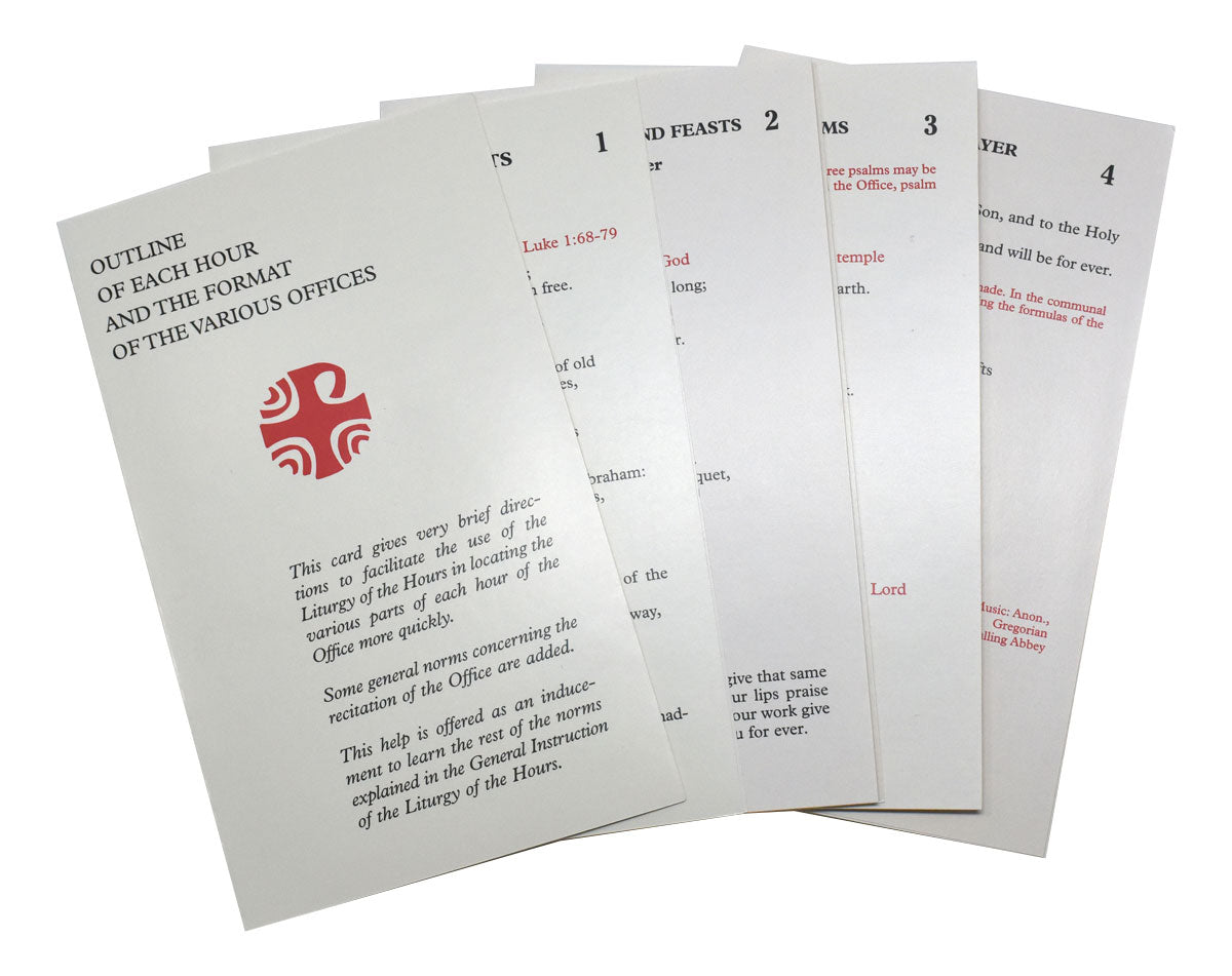 Laminated Liturgy of the Hours Inserts